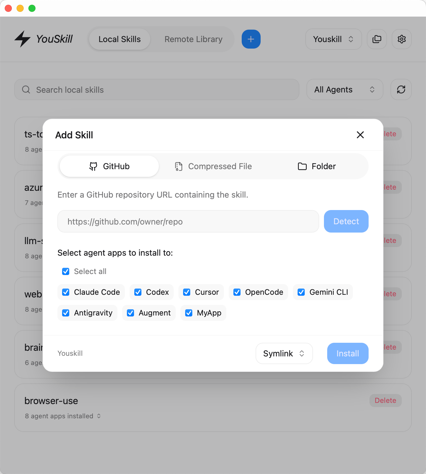 YouSkill desktop interface 3