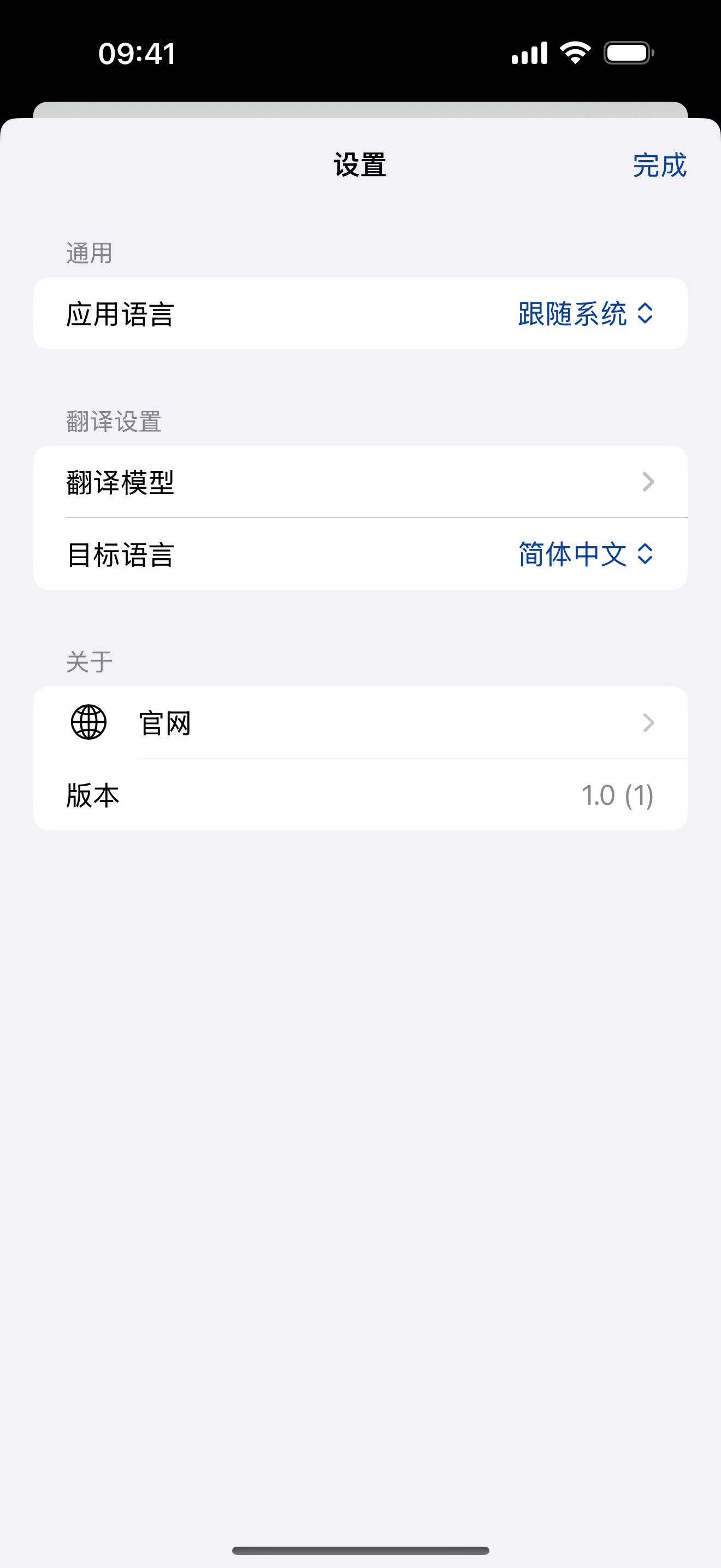 YouSkill iPhone settings screen